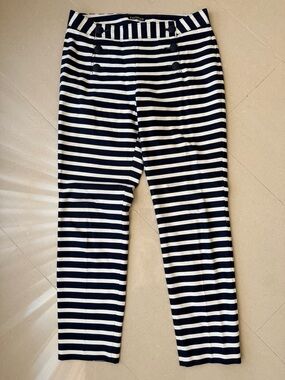Express Navy & White Striped Sailor-Style Pants